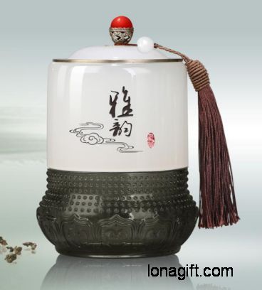 雅韻琉璃玉茶葉罐